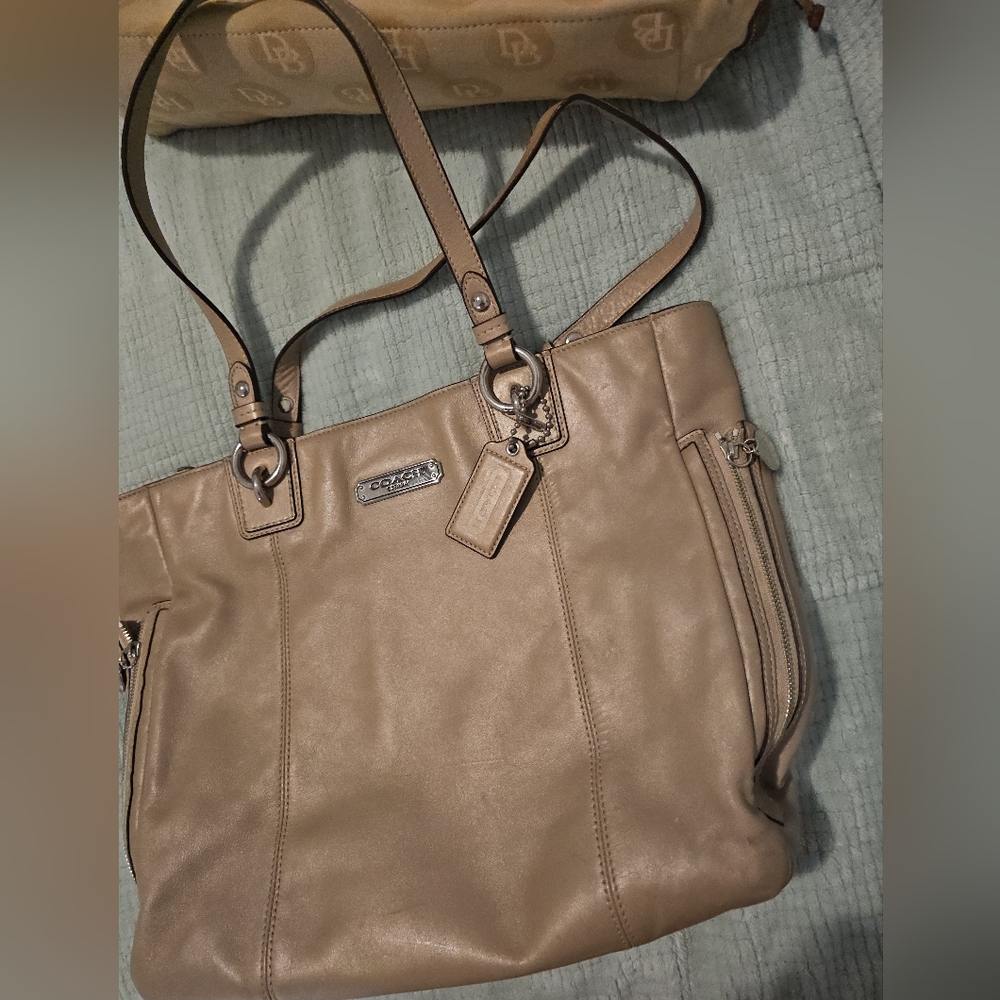 Coach Tan Leather Tote Bag